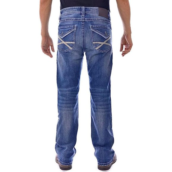 NWT TK Axel  Mens Stretch Slim Boot Cut Jeans actual inseam  Size 36 x 32 - Picture 2 of 8